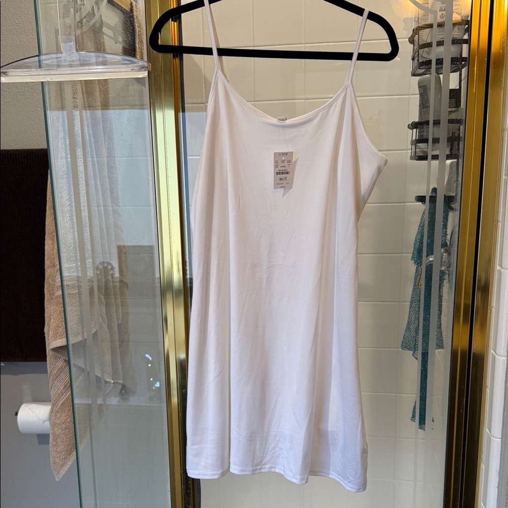 J. Crew Factory White athletic dress with shorts